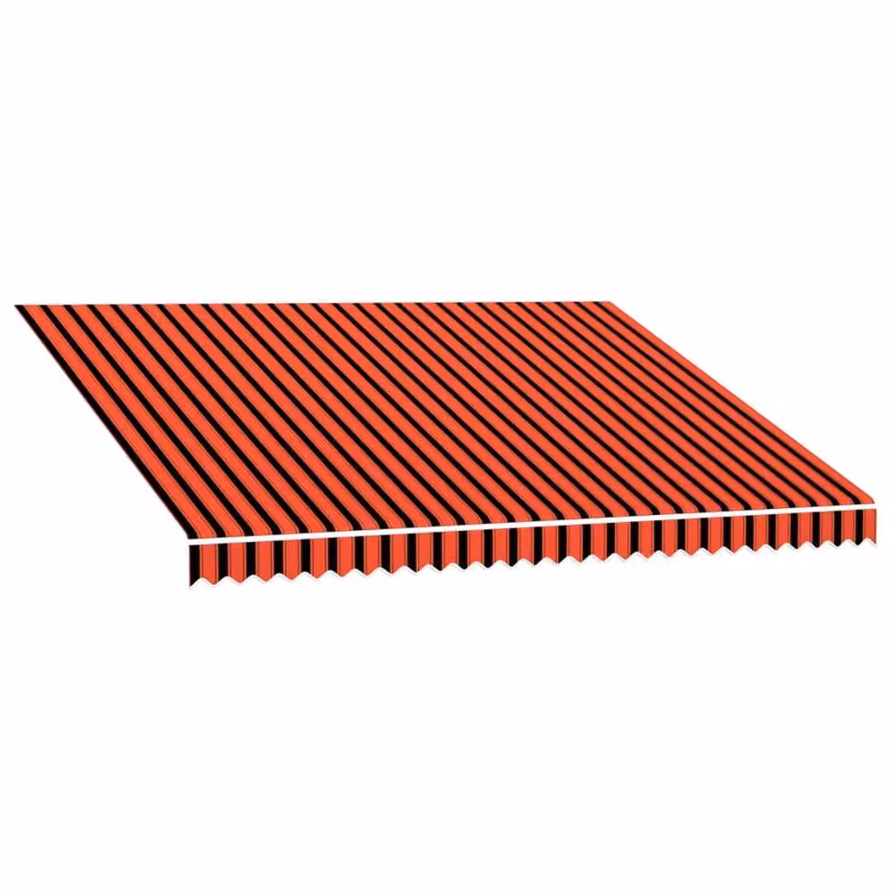 Berkfield Home Durable Polyester Awning Sunshade Canvas in Orange and Brown, W: 400 cm, D: 300 cm – 3