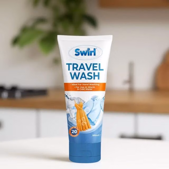 Swirl Travel Laundry Liquid Hand Washing Detergent Gel, Neutral, Multicolour, 100ml
