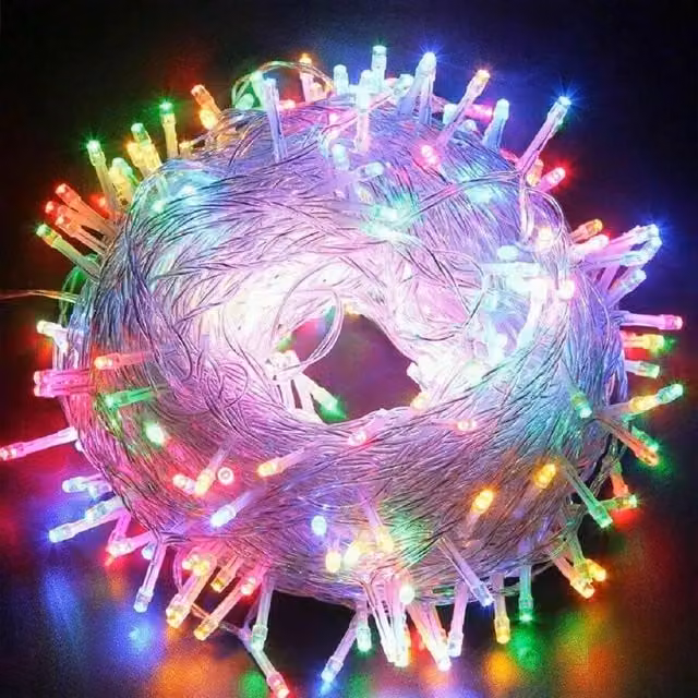 AKA 100 LED Multicoloured Christmas String Lights for Indoor and Outdoor Use