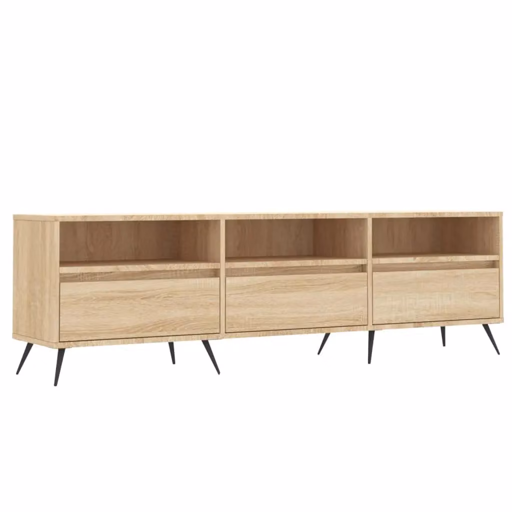 Berkfield Home TV Cabinet in Sonoma Oak Brown, W: 150 cm, D: 30 cm, H: 44.5 cm – 2