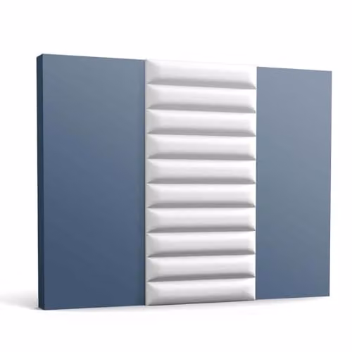 Orac Decor W217 Modern 3D Wall Panel, White Purotouch, W/D/H: 200 x 25 x 2.3 cm
