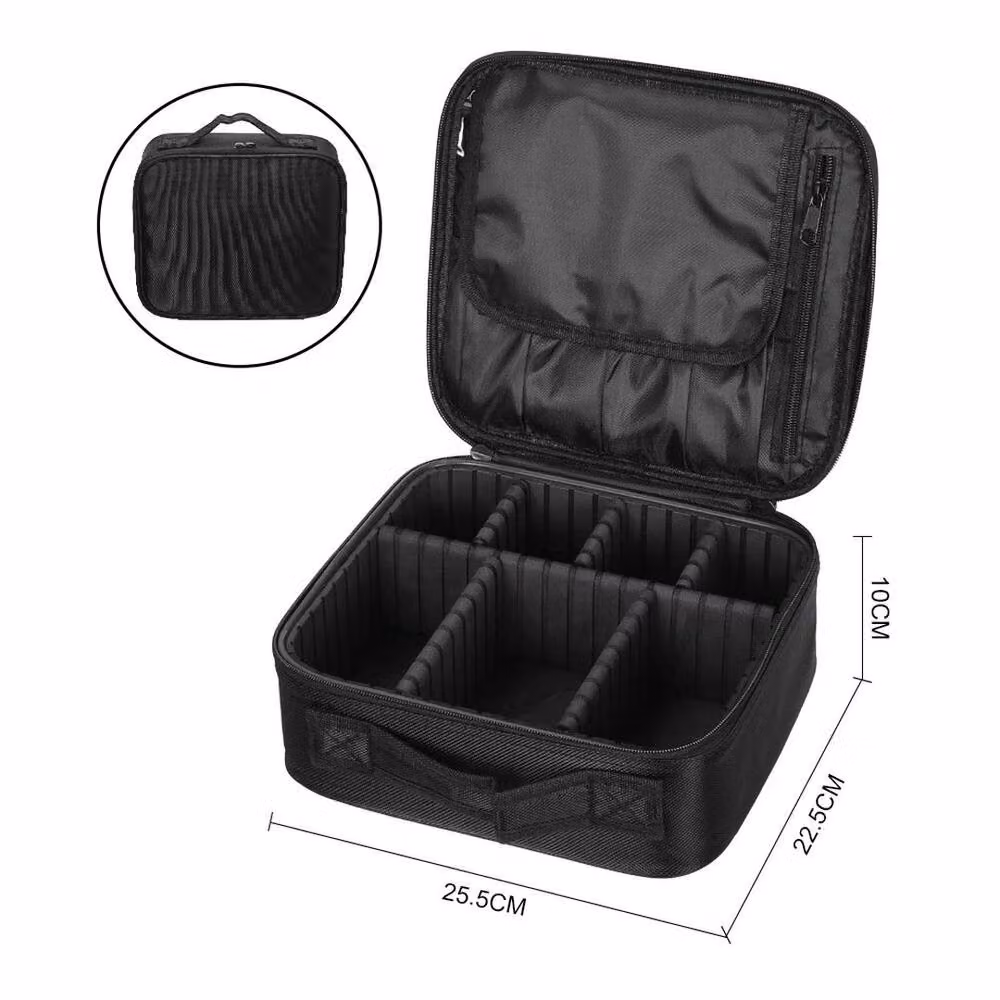 EONLION Extra Large Make Up Vanity Case Storage Box in Black, W/D/H: 50 x 50 x 50 cm – 2