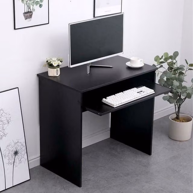 Home Source Newport Modern Space Saving Computer Office Desk in Black