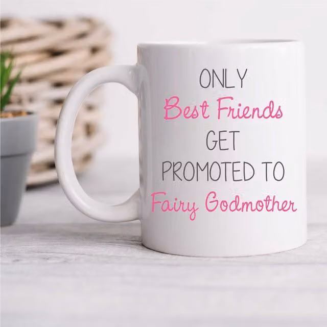 60 Second Makeover Best Friends Get Promoted To Fairy Godmother Mug, White