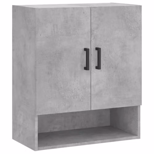vidaXL Modern Wall Mounted Storage Cabinet in Concrete Grey MDF – 1