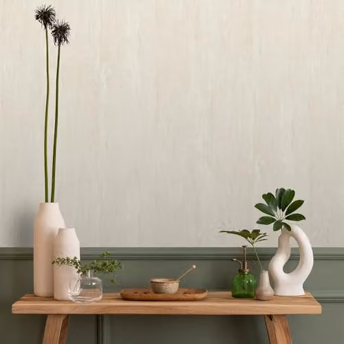 Grandeco Abstract Beige Vinyl Textured Wallpaper – 2