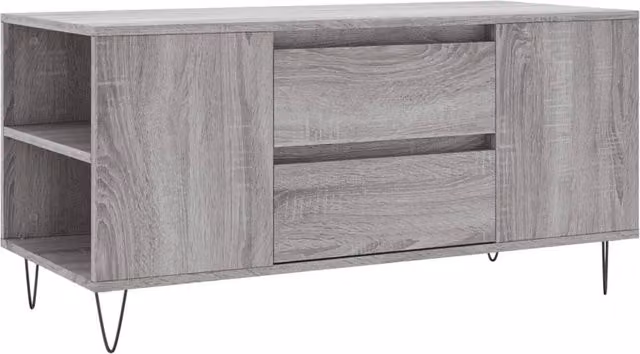 Berkfield Home Modern Grey Sonoma Coffee Table, W/D/H: 102 x 44.5 x 50 cm