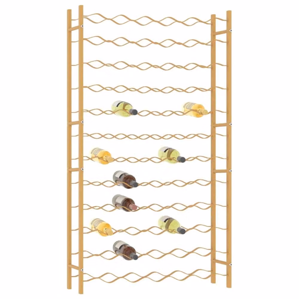 Berkfield Home Gold Metal Wall Mounted Wine Rack for 72 Bottles – 2