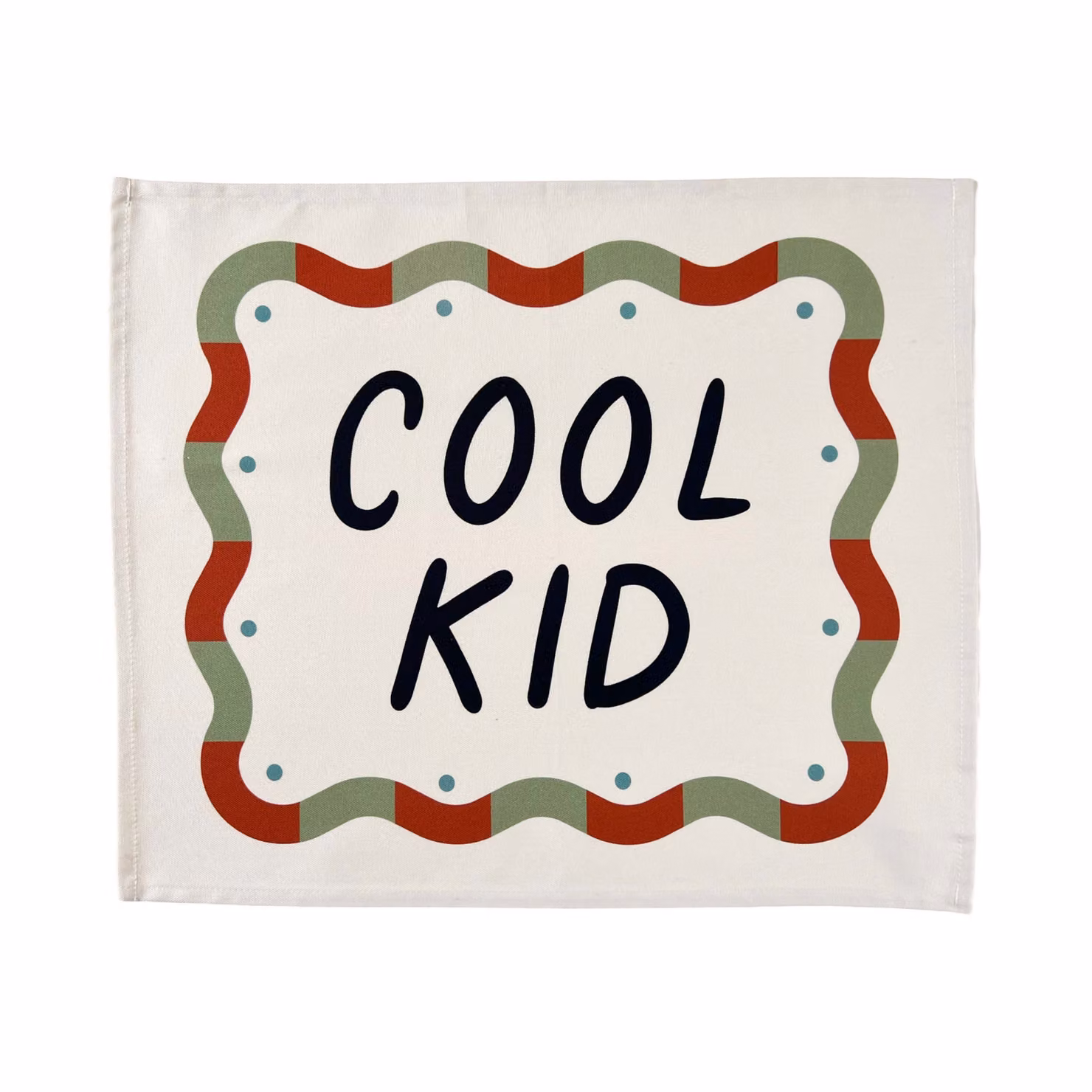 Kid of the Village Cool Kid Canvas Hanging Pennant Banner in Black – 2