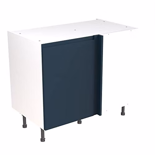 Kitchen Kit Indigo Blue Matt J-Pull Blind Corner Base Cabinet W/D/H: 100 x 87 x 87 cm