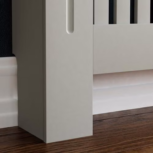 Vida Designs Arlington Radiator Cover in Olive Grey with Wood Top Shelf, H83 x W111 x D19 cm – 5