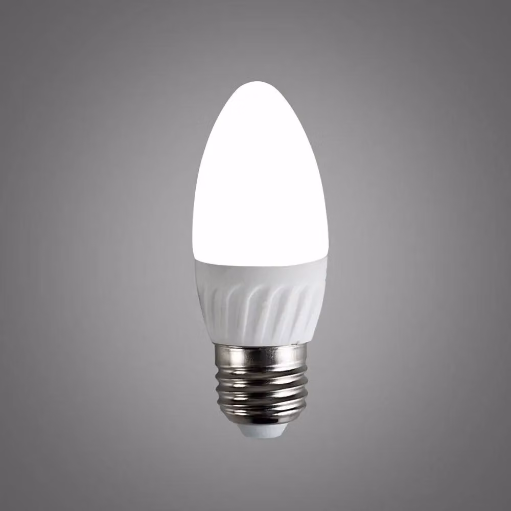 ValueLights Pack of 4 E27 4W Candle LED Bulbs in Cool White – 3