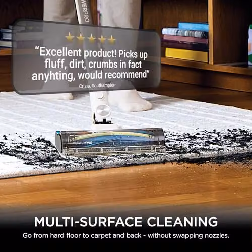 Shark PowerPro Pet Cordless Stick Vacuum Cleaner in Java Metallic or White with Anti-Tangle Roller and Pet Hair Functionality – 3