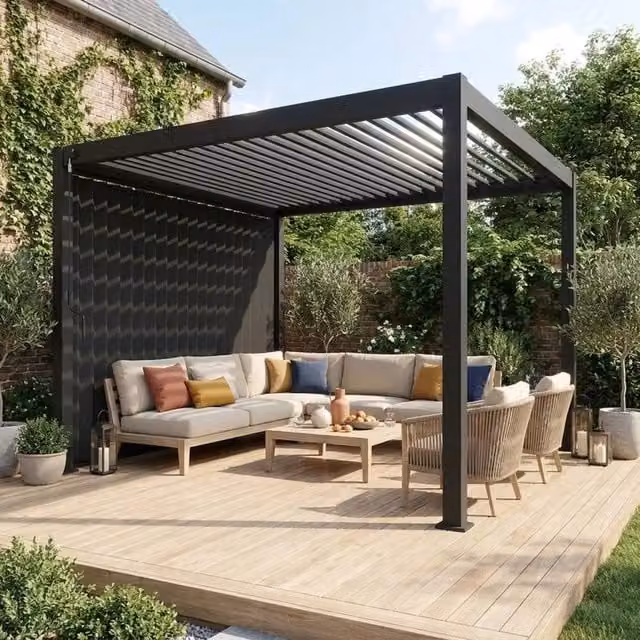 Sweekeek Vertical Adjustable Louver Panel 3m in Dark Grey for Triomphe Pergola 3x3m V2 and 4x3m – 1
