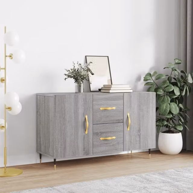Berkfield Home Grey Sonoma Modern Sideboard W/D/H: 100 x 36 x 60 cm