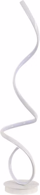 Garden Sanctuary Minimalist LED Spiral Floor Lamp in White