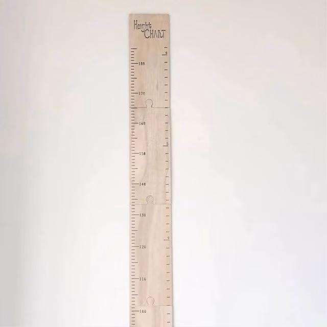 SPETLEK White Wooden Ruler Height Meter for Adults, W: 81 cm, H: 49 cm