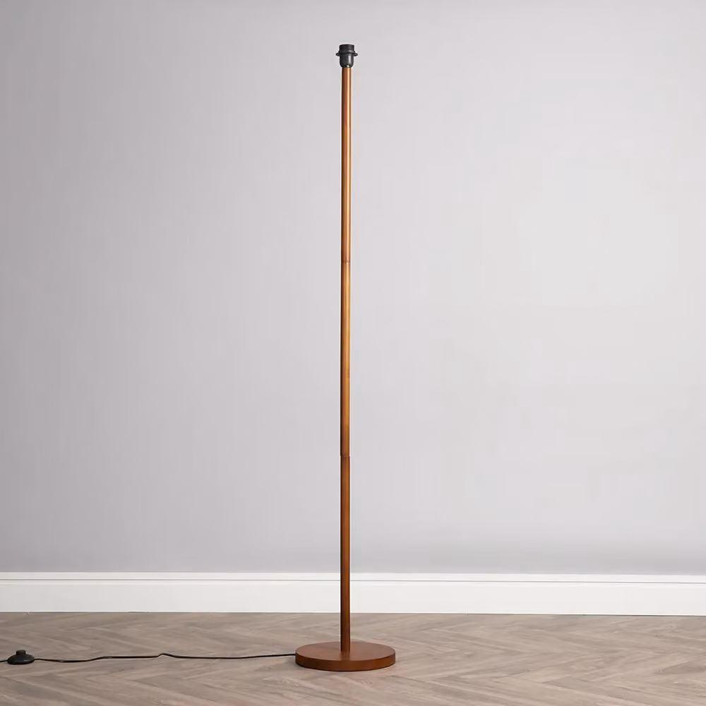 ValueLights Scandinavian Modern Wood Floor Lamp Base in Brown, H 160 cm x W 26 cm x D 26 cm – 2