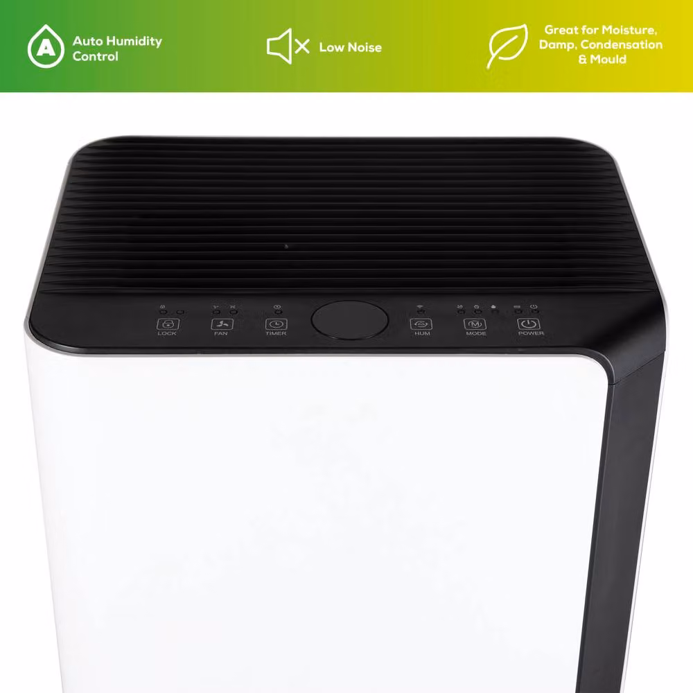TCP Smart 20L Wi-Fi Dehumidifier with App Control and Continuous Drain, White – 7