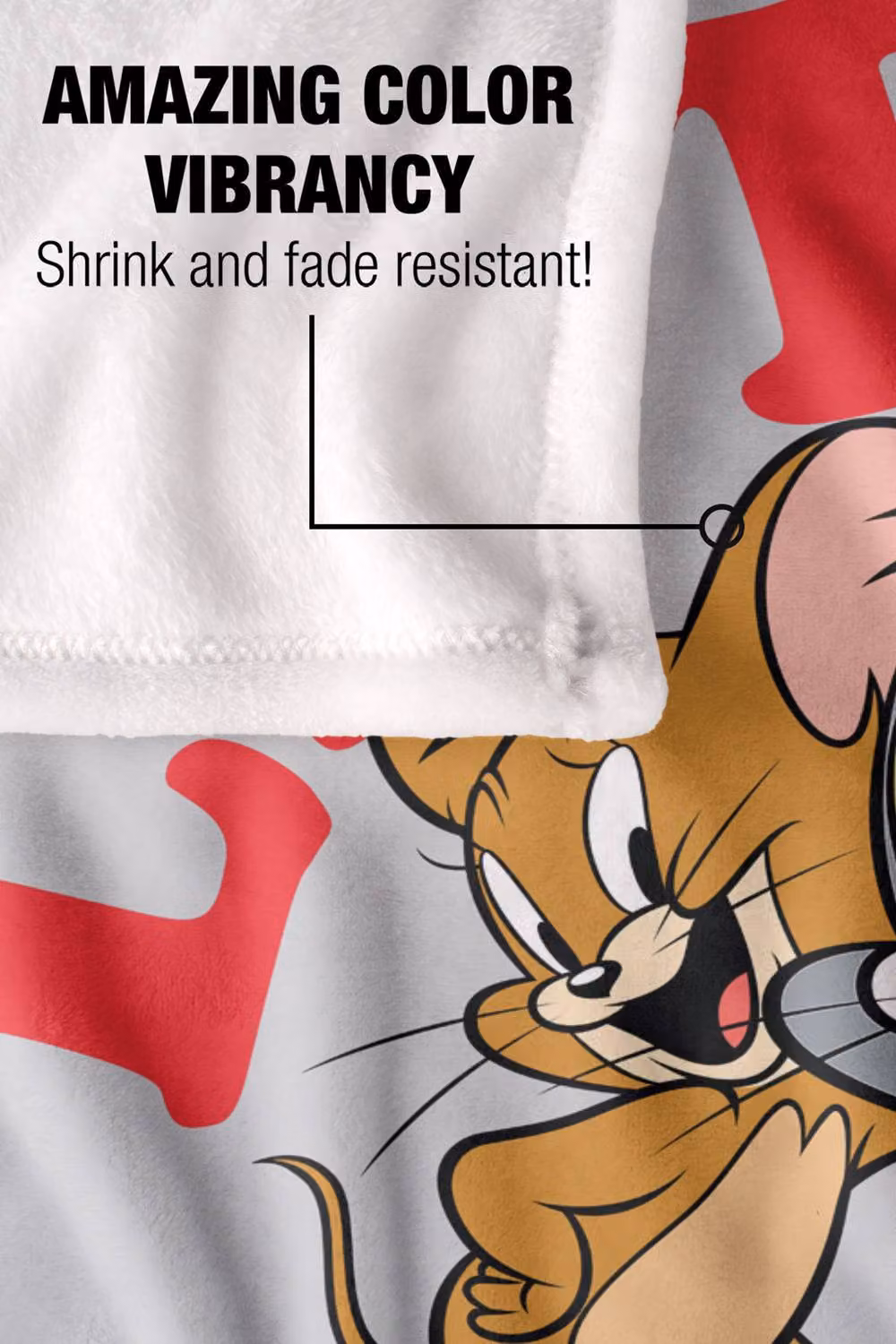 Warner Bros. Tom & Jerry Weird Together Valentine Silky Touch Super Soft Multicolour Polyester Throw Blanket, Extra Large – 3