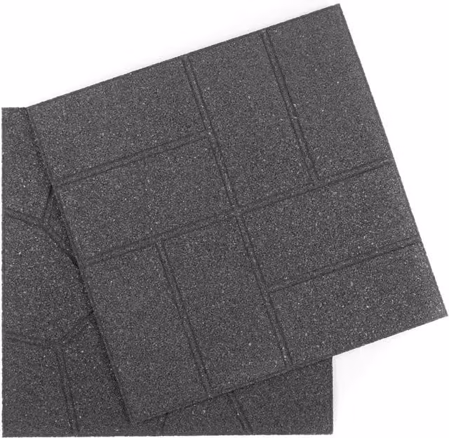 Nicoman Rubber Paving and Decking Tiles in Anthracite Grey
