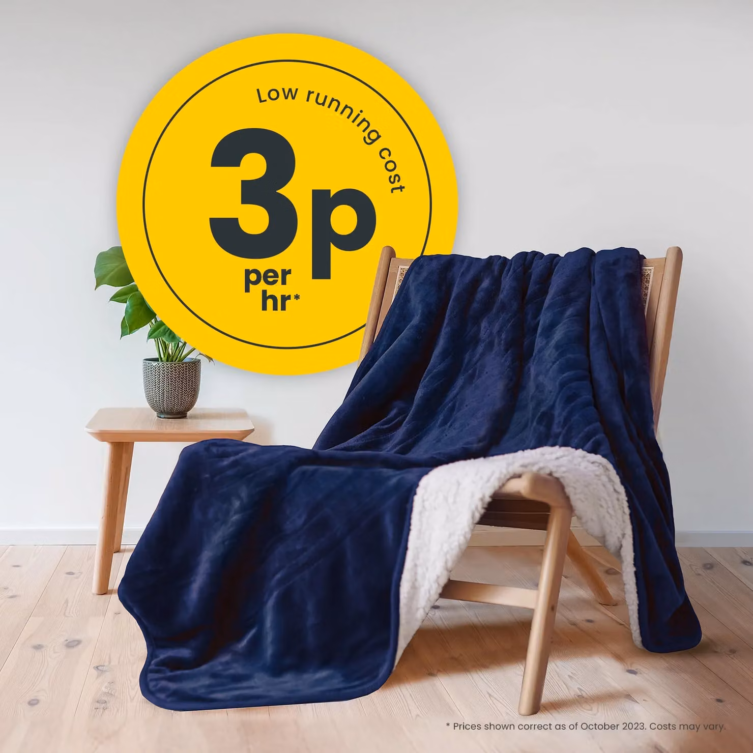 Cosi Home Fleece and Sherpa Electric Heated Throw in Blue – 5