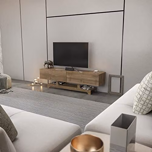 Decorotika Tera Modern TV Cabinet in Walnut, Width: 160 cm