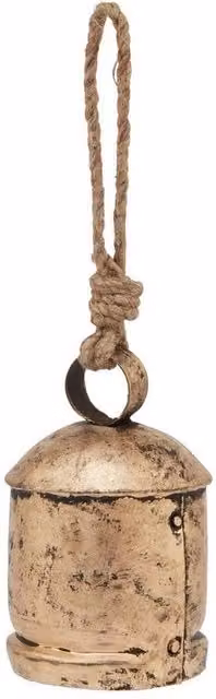 Lemon Pavilion Antique Gold Bell Bauble Pendant, W: 7 cm, D: 7 cm, H: 10 cm – 1