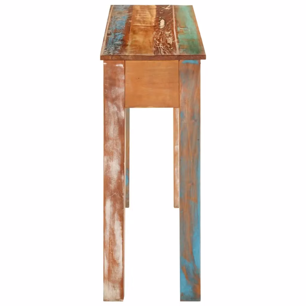 Berkfield Home Reclaimed Solid Wood Console Table in Brown, W/D/H: 110 x 30 x 75 cm – 2