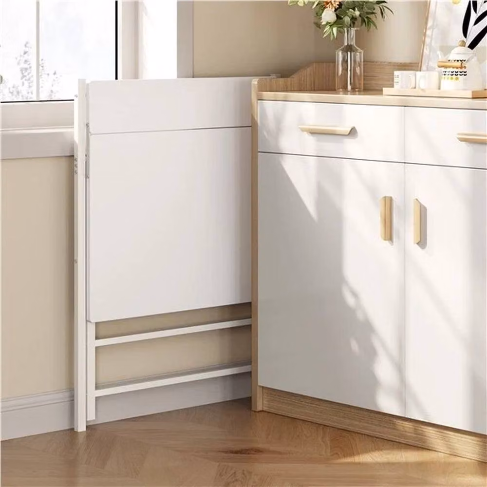 Kelvenix White 2-Tier Foldable Computer Desk W/D/H: 60 x 60.5 x 74.5 cm – 2