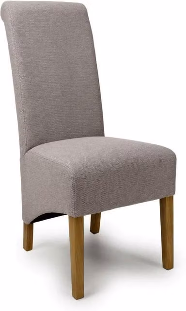 Shankar Krista Weave Mocha Dining Chair in Light Brown with Rubberwood Frame and Fabric Upholstery