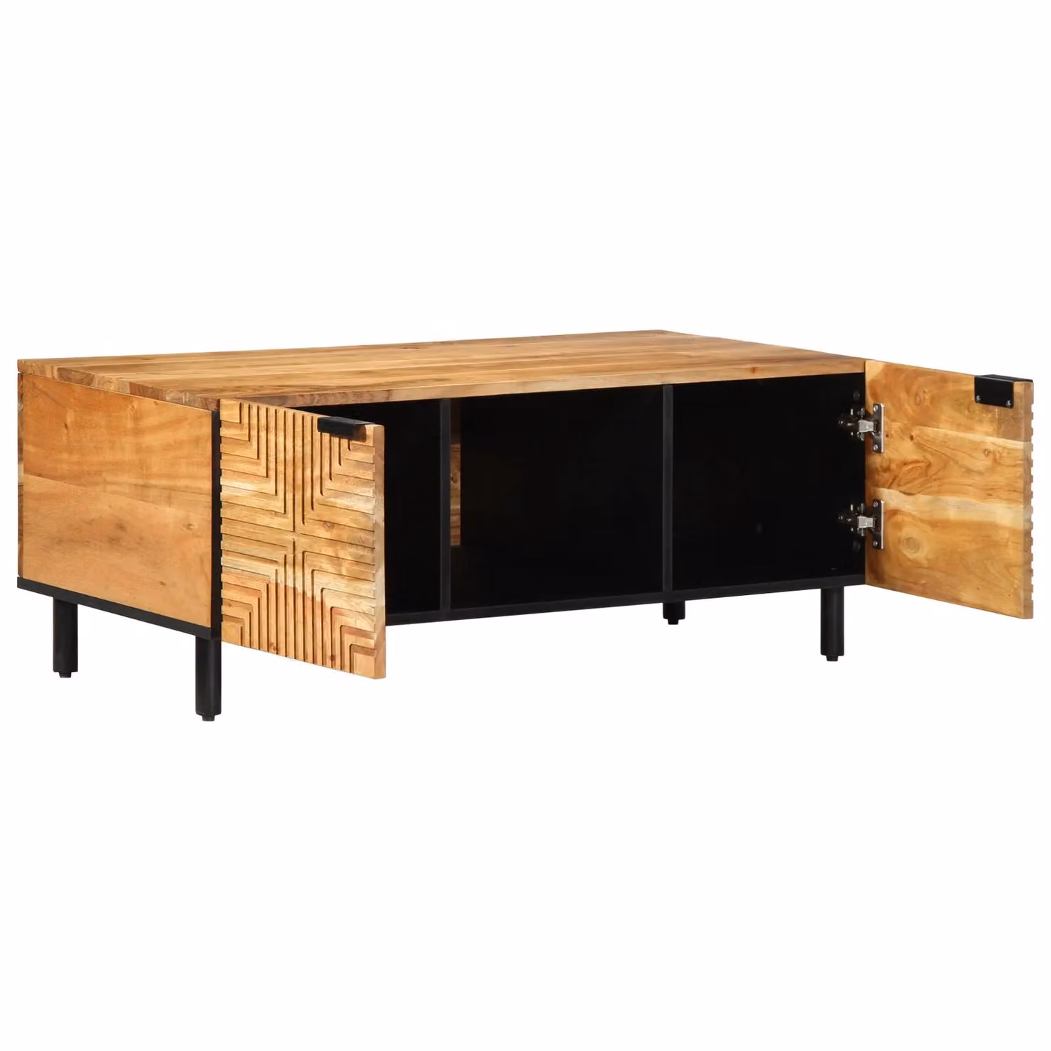 Berkfield Home Brown Acacia Solid Wood Coffee Table, W: 100 cm, D: 54 cm, H: 40 cm – 2