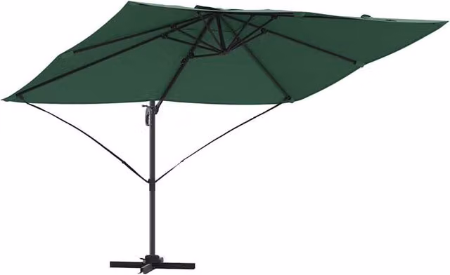 Berkfield Home Green Cantilever Umbrella with Polyester Fabric and Metal Frame – 1
