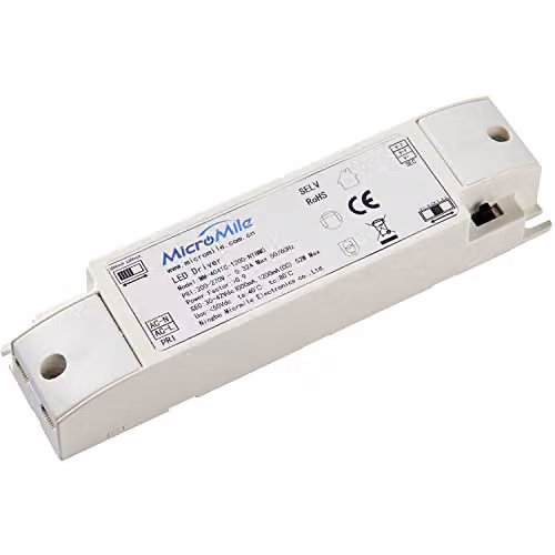 Loops Dimmable LED Driver 40/50W White and Multicolour Plastic Construction