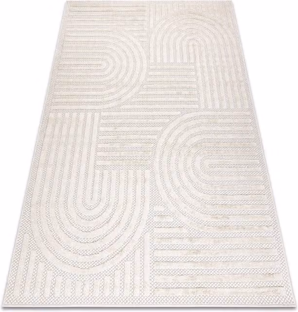 RugsX Santo White Geometric Modern Rug, W/D/H: 80 x 150 cm