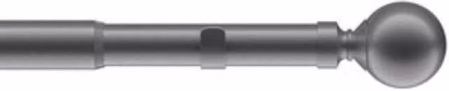 New Edge Blinds 22-25mm Ball End Metal Eyelet Extendable Curtain Pole Set in Grey Anthracite, Width: 170 cm – 1
