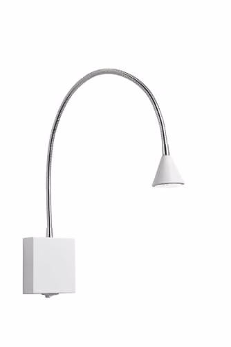 Lucide Modern Adjustable LED Wall Lamp in White and Chrome – 1