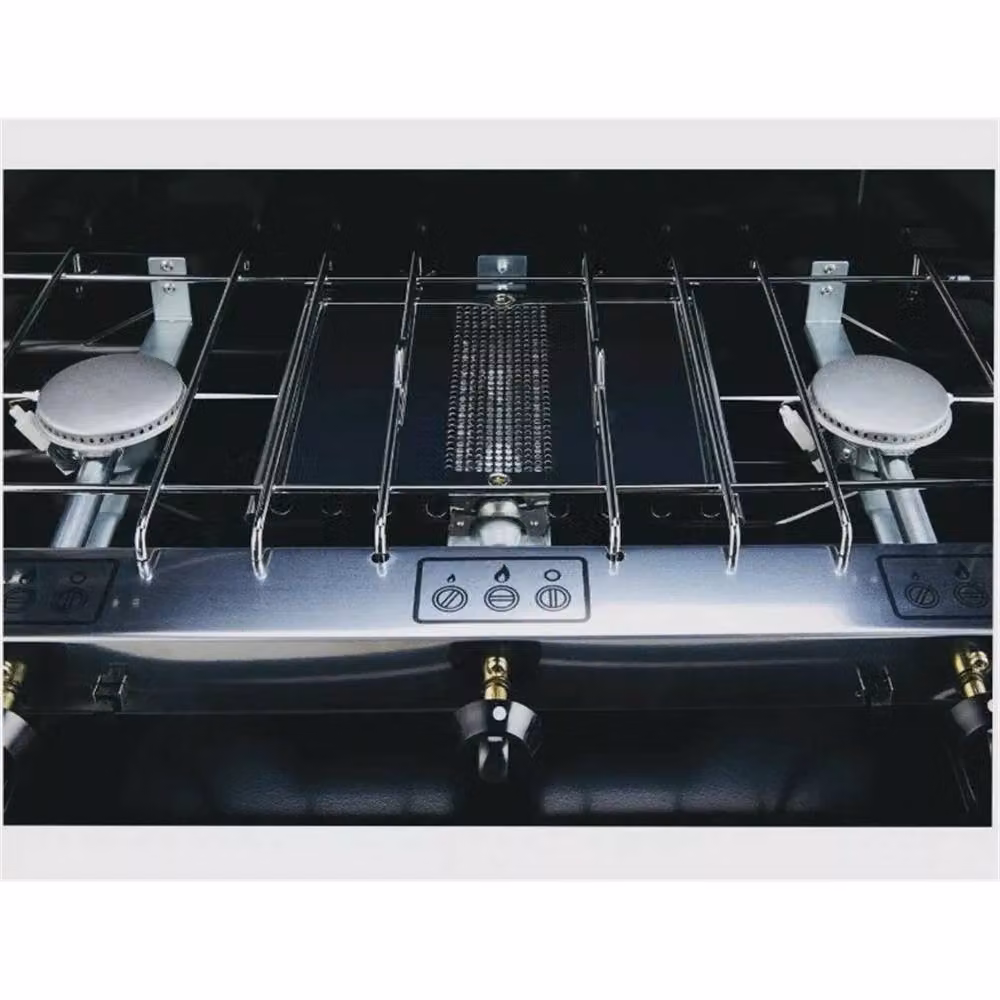VOGREX Chef Folding Double Burner Portable Gas Camping Stove in Silver – 4