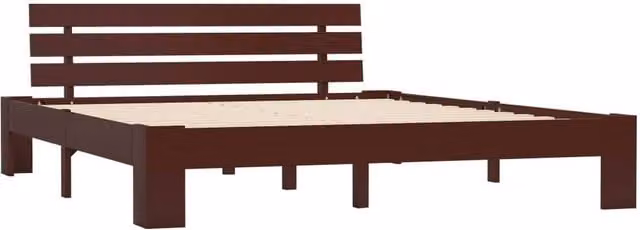 Berkfield Home Modern Solid Pine Wood Bed Frame, Brown, W: 160 cm, D: 200 cm – 1