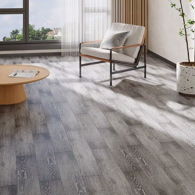 Lifeideas 20 Piece Wood Look Click Flooring Set in Slate Grey
