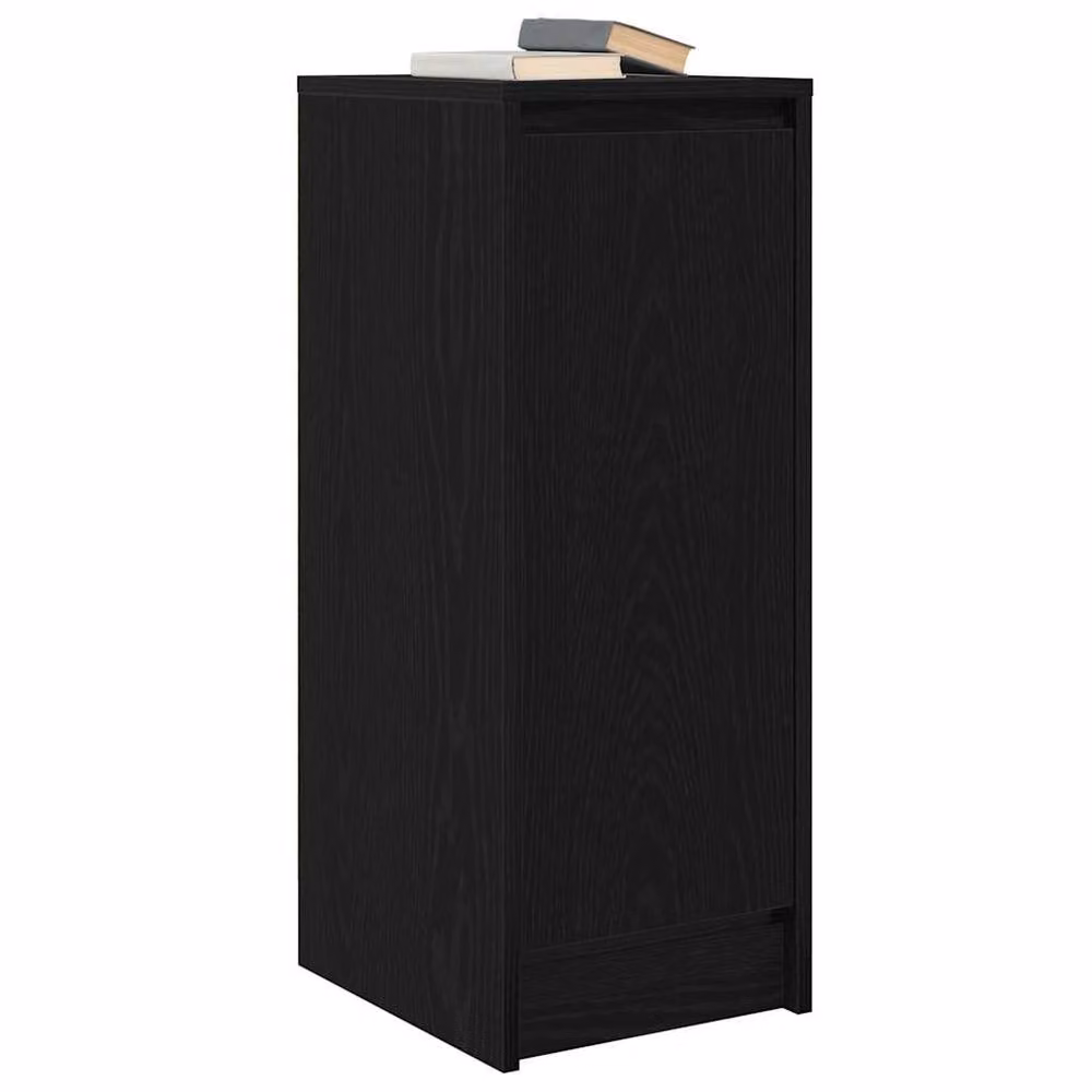 Berkfield Home Black Oak Sideboard, W/D/H: 34.0 x 29.5 x 76.0 cm – 3