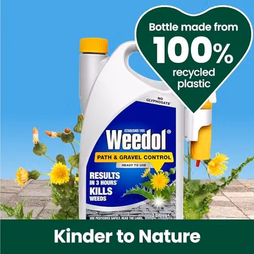 Weedol Path and Gravel Weedkiller with Manual Sprayer, Glyphosate Free, 3 l – 5