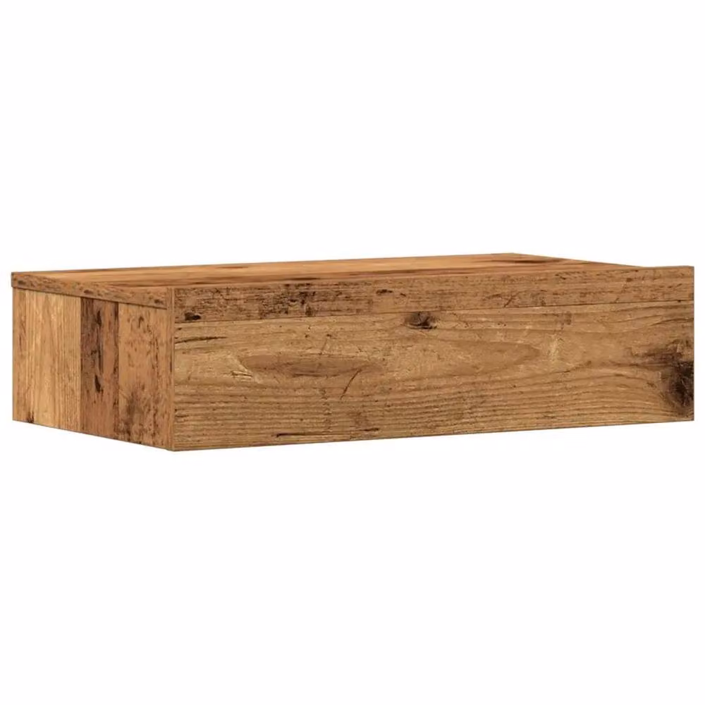 EONLION Rustic Brown Wood Bedside Cabinet with Integrated Lighting, W: 60 cm, D: 35 cm – 2