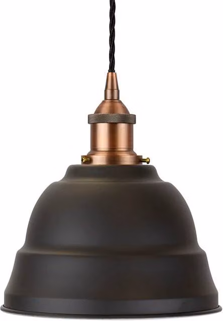 SE Home Lincoln Pendant Light in Matt Black and Matt Antique Copper