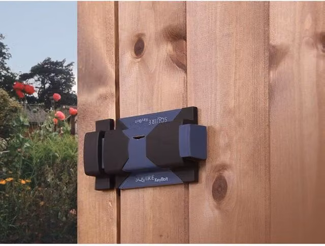 Squire Steel 4-Lever Keybolt Door Add-on Lock in Black and Multicolour