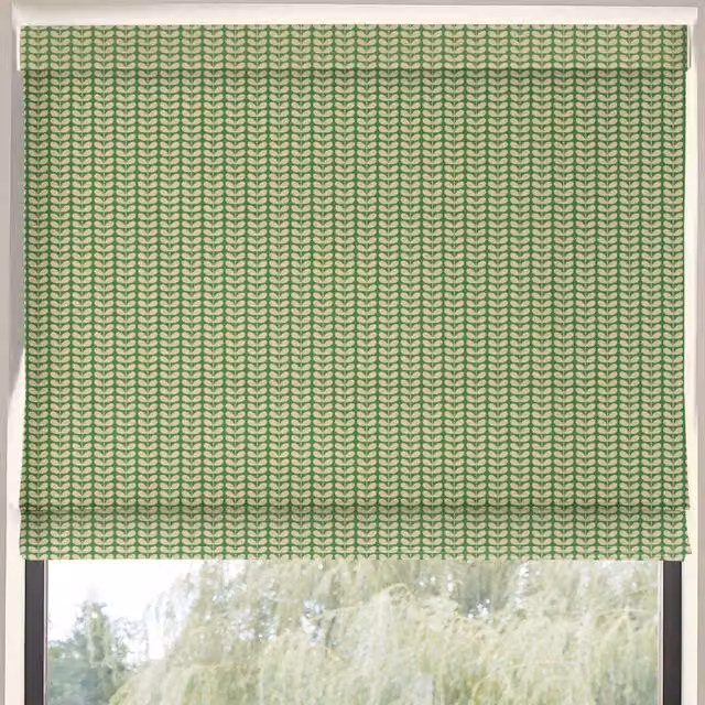 Orla Kiely Tiny Stem Blackout Roman Blind in Green