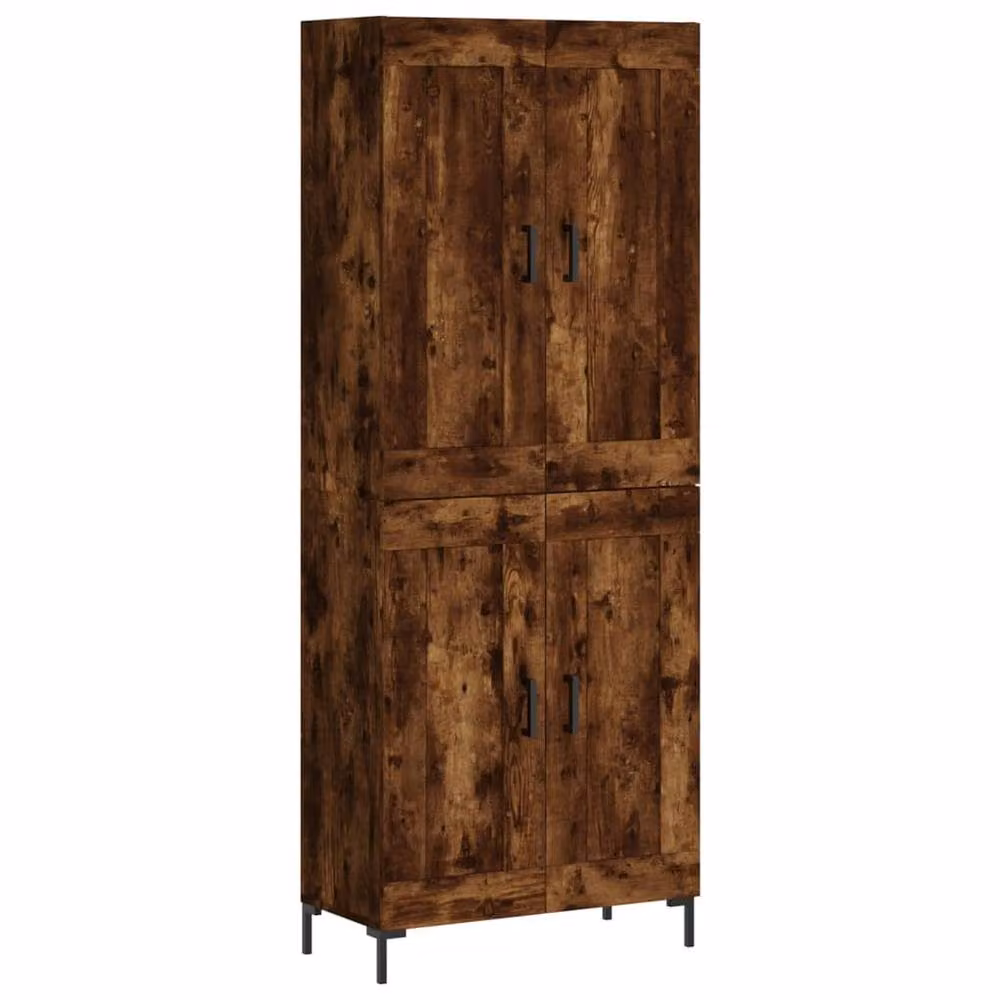 Berkfield Home Smoked Oak Highboard in Brown, W/D/H: 69.5 x 34 x 180 cm – 3