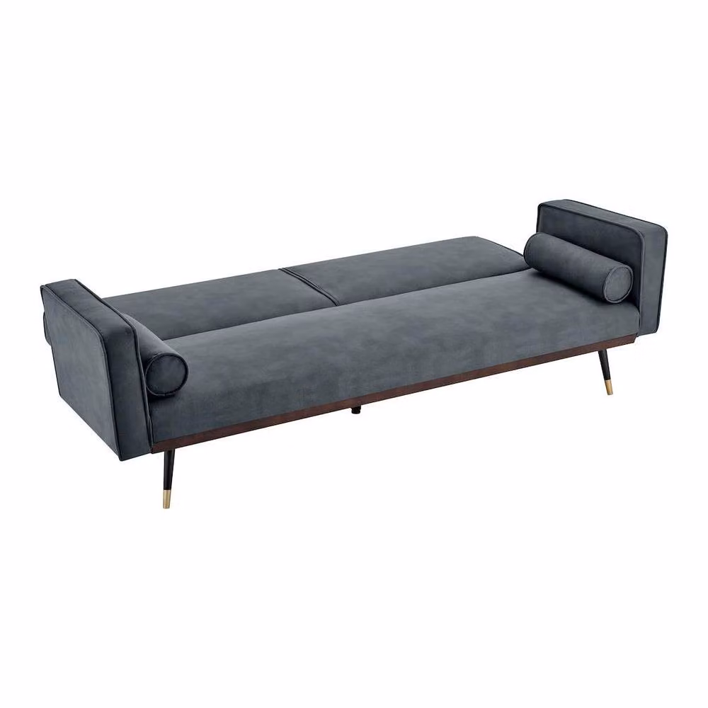 Bravich LTD Jenna 3 Seater Click Clack Sofa Bed in Grey Faux Suede – 2