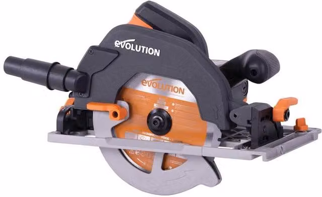 Evolution R185CCSX Circular Track Saw Kit 185mm 1600W 110V in Orange