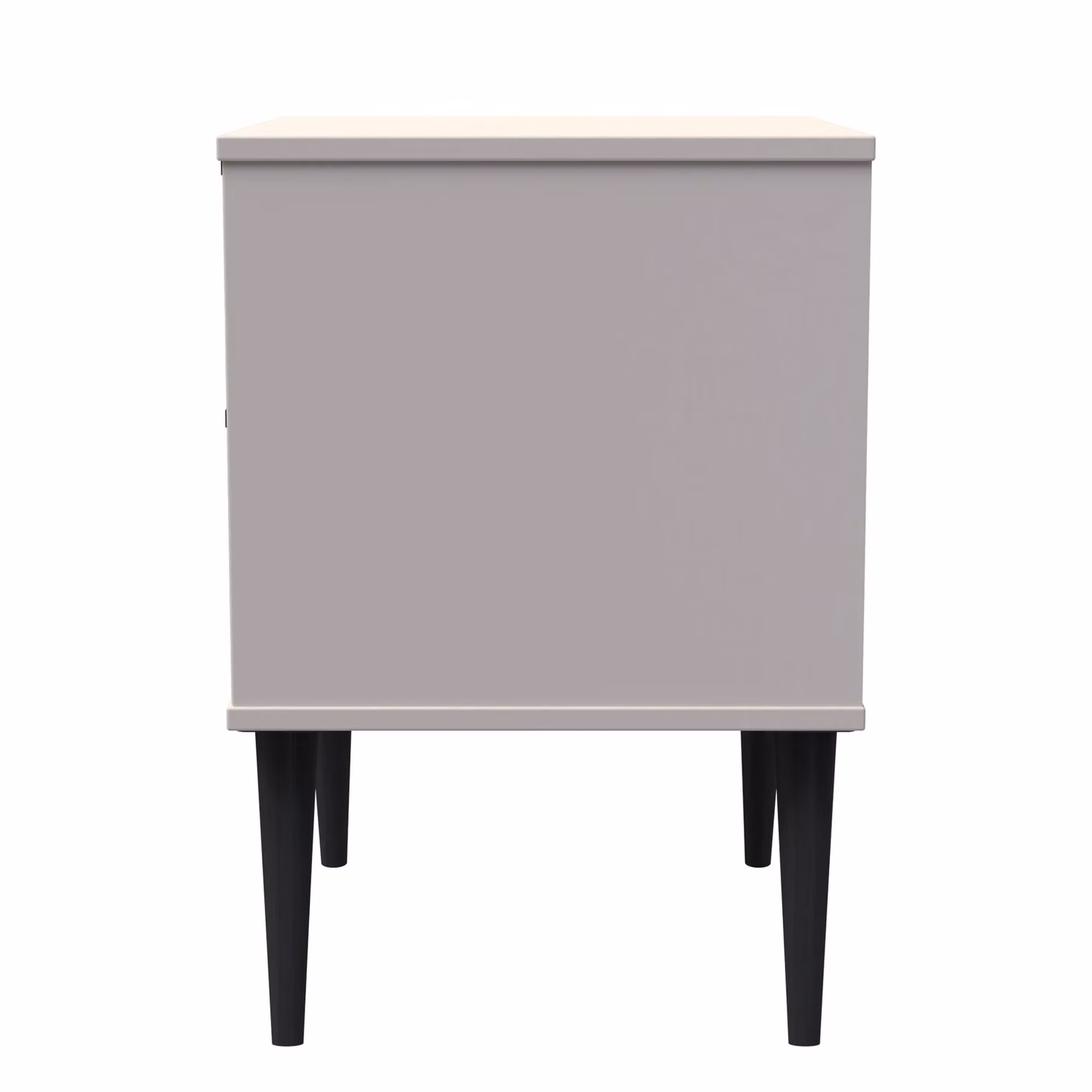 2 U Bexley 2 Drawer Bedside Cabinet in Taupe and Black, Ready Assembled – 2